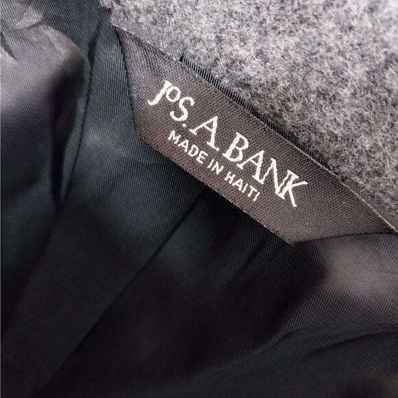 JOSEPH A. BANK! RICH DOVE GRAY 100% PURE WOOL CLASSIC OVERCOAT, TRENCH! SZ 50L - Picture 11 of 12